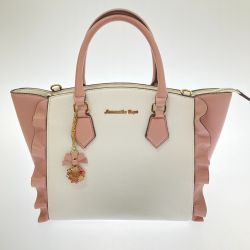 □□ Samantha Vega サマンサベガ ハンドバッグ -  フリル  ホワイト×ピンク Bランク