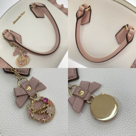  Samantha Vega サマンサベガ ハンドバッグ -  フリル  ホワイト×ピンク