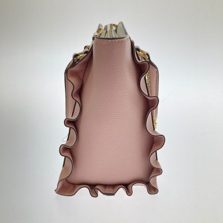  Samantha Vega サマンサベガ ハンドバッグ -  フリル  ホワイト×ピンク