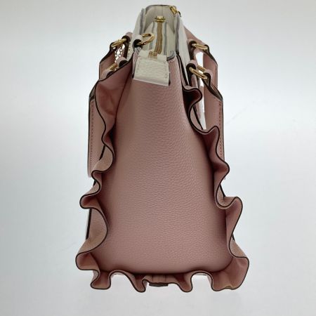  Samantha Vega サマンサベガ ハンドバッグ -  フリル  ホワイト×ピンク