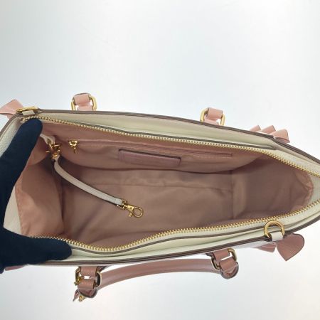  Samantha Vega サマンサベガ ハンドバッグ -  フリル  ホワイト×ピンク