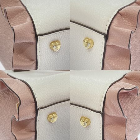  Samantha Vega サマンサベガ ハンドバッグ -  フリル  ホワイト×ピンク