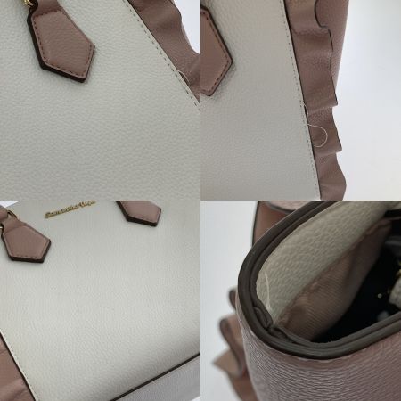  Samantha Vega サマンサベガ ハンドバッグ -  フリル  ホワイト×ピンク