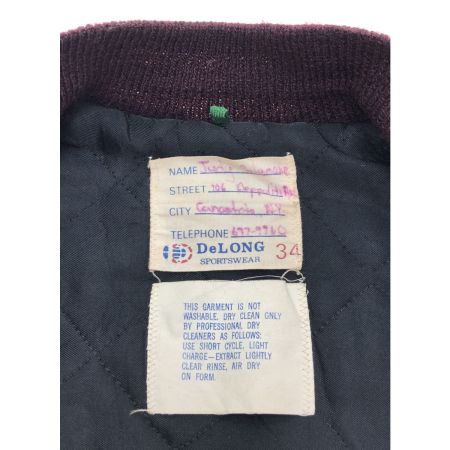  70~80s De LONG スタジャン サイズ34 ワインレッド