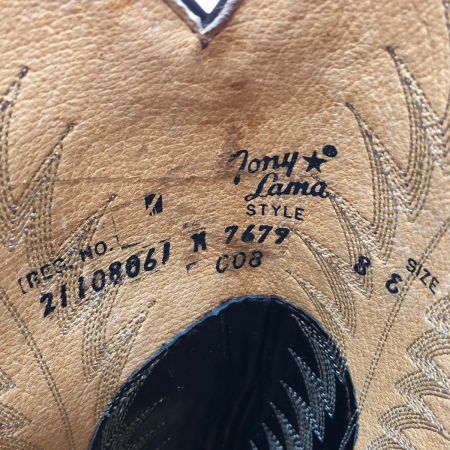 Tony Lama ウエスタンブーツ SIZE US８ 本体のみ 7679 ブラウン
