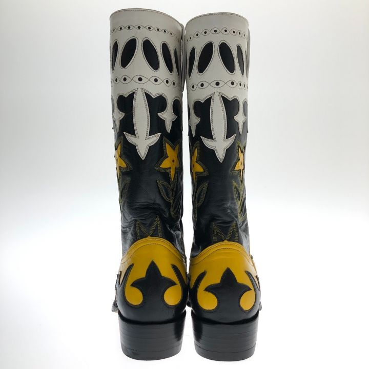 MONTANA モンタナ ウェスタンブーツ SIZE 7 1/2E ブラック×イエロー