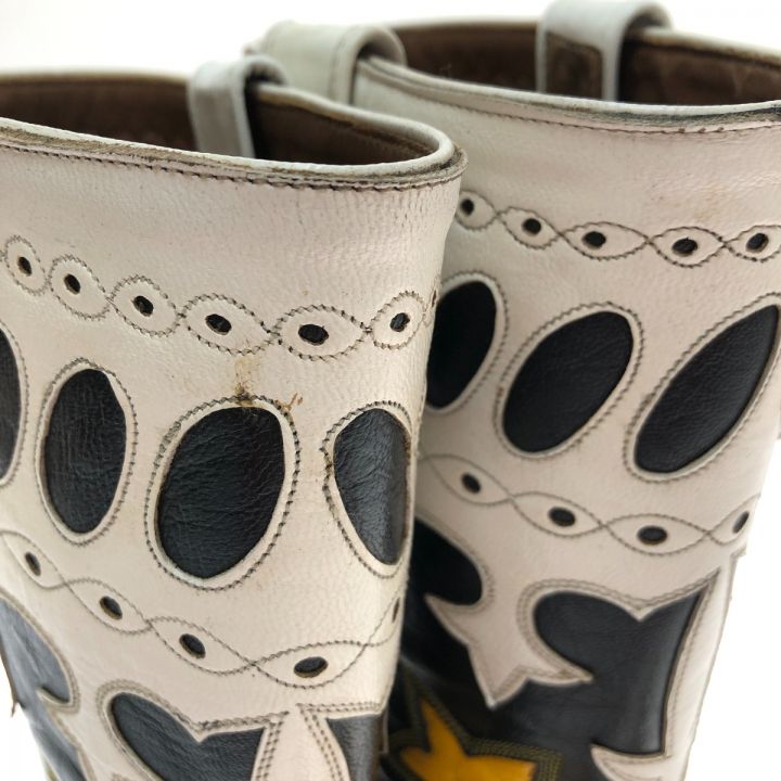 MONTANA モンタナ ウェスタンブーツ SIZE 7 1/2E ブラック×イエロー