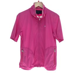 □□ BURBERRY バーバリー ゴルフ ウインドジャケット ウェア Mサイズ BGP54-803-13 ショッキングピンク Bランク