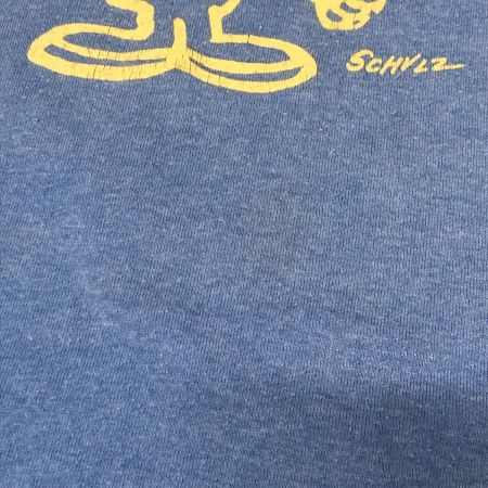  80~90s RUSSELL カットソー 7分袖カットソー SIZE M 古着 スヌーピー ネイビー×スカイブルー