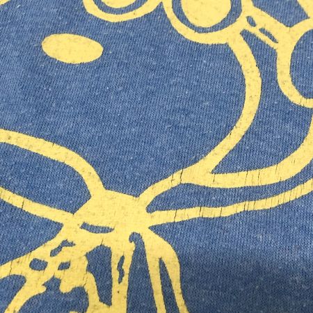  80~90s RUSSELL カットソー 7分袖カットソー SIZE M 古着 スヌーピー ネイビー×スカイブルー