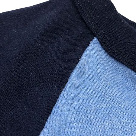  80~90s RUSSELL カットソー 7分袖カットソー SIZE M 古着 スヌーピー ネイビー×スカイブルー