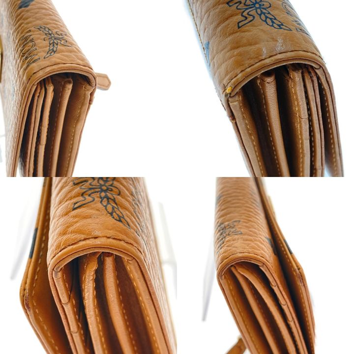 MCM エムシーエム 三つ折り長財布 コニャック ヴィセトス PVC