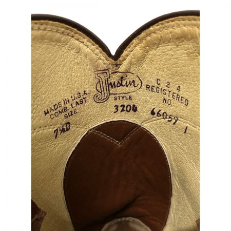  Justin ウェスタンブーツ SIZE 7 1/2D 3204 ブラウン