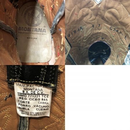  MONTANA モンタナ ウェスタンブーツ  SIZE 7D ブラック