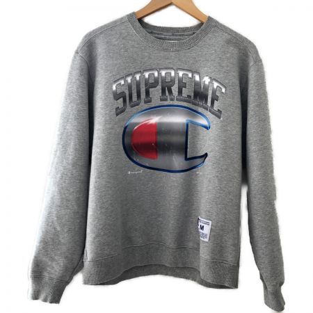 中古】 Champion×Supreme メンズ衣料 スウェット SIZE M グレー B