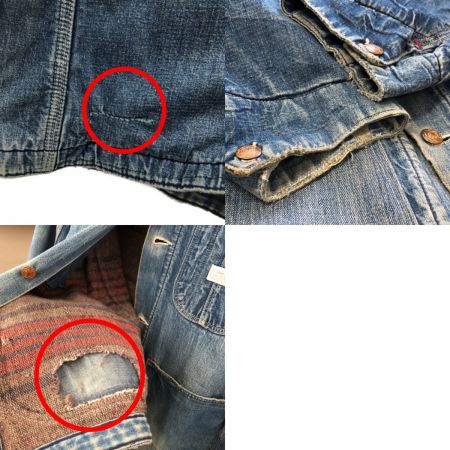  60s Sears メンズ衣料 ジャケット カバーオール  内側ヤブレ有  裏地ブランケット ライトインディゴ