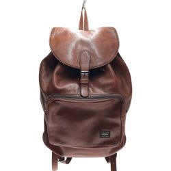 □□ PORTER ポーター リュック レザー ブラウン Bランク