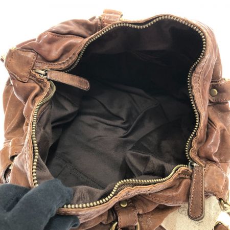  Creed ショルダーバッグ トートバッグ 2way 羊革 512727 ブラウン