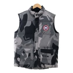 □□ CANADA GOOSE カナダグース メンズ衣料 ベスト ダウンベスト  カモフラージュ  SIZE M 4154M グレー Bランク