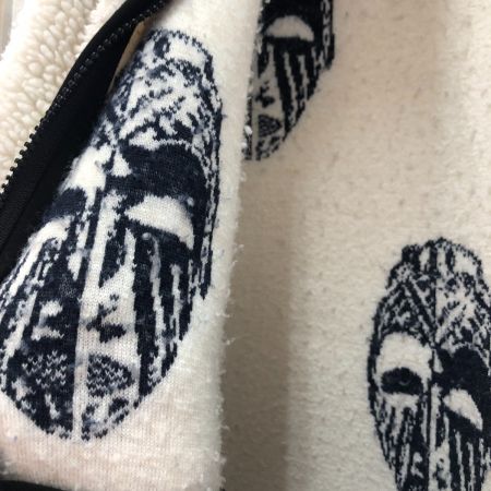 stussy ステューシ メンズ衣料 ジャケット フリースジャケット  Mask Jacquard Sherpa  SIZE M ホワイト×ネイビー