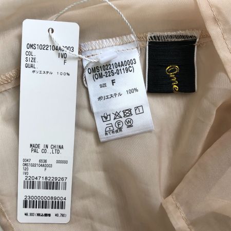  OMEKAHI レディース衣料  トップス  サイズF  タグ付き OM-22S-0119C ベージュ