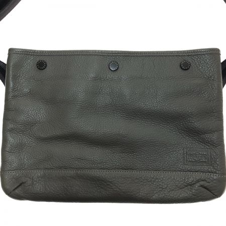  PORTER ポーター ディライト サコッシュ 本革 グレー