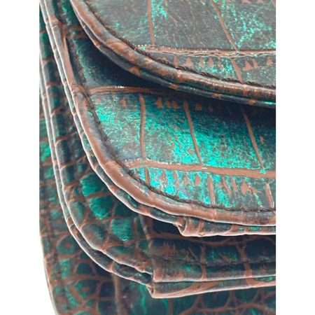  Vivienne Westwood ヴィヴィアン・ウエストウッド ハンドバッグ　クロコ型押し グリーン×オレンジ