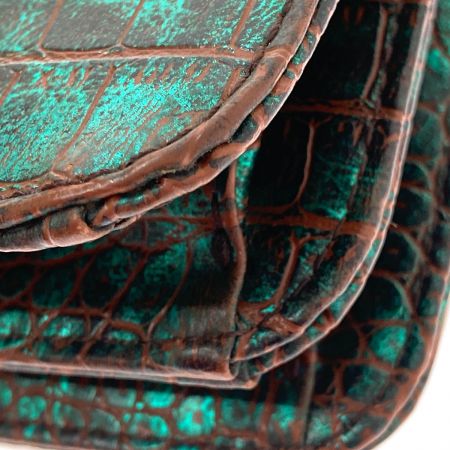  Vivienne Westwood ヴィヴィアン・ウエストウッド ハンドバッグ　クロコ型押し グリーン×オレンジ