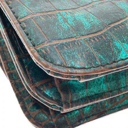  Vivienne Westwood ヴィヴィアン・ウエストウッド ハンドバッグ　クロコ型押し グリーン×オレンジ