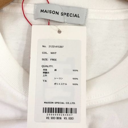  MAISON SPECIAL レディース衣料 スウェット  ホワイト×ピンク