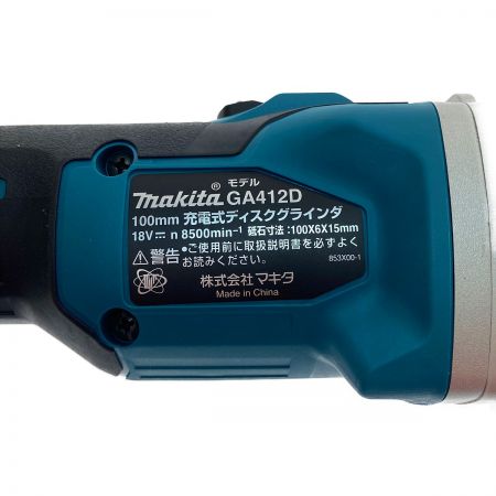  MAKITA マキタ 充電式ディスクグラインダ　2022年製 GA412D