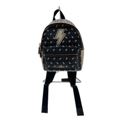 □□ COACH コーチ リュック ミニ チャーリー リュックサック ペイズリー 白 黒 マルチカラー F59330 ホワイト×ブラック Aランク
