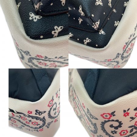  COACH コーチ リュック ミニ チャーリー リュックサック ペイズリー 白 黒 マルチカラー F59330 ホワイト×ブラック