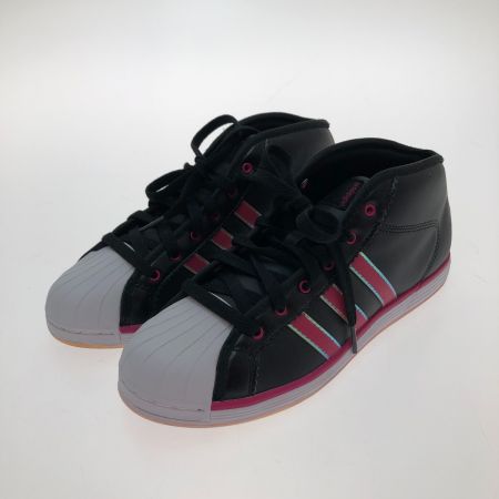  adidas アディダス ミドルカットスニーカー  24cm G31406 ブラック×ピンク