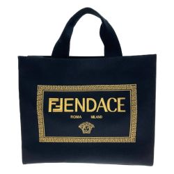 □□ FENDI フェンディ FENDI×VERSACE フェンダーチェ サンシャイン 8BH386-AJT0-228 ブラック Bランク