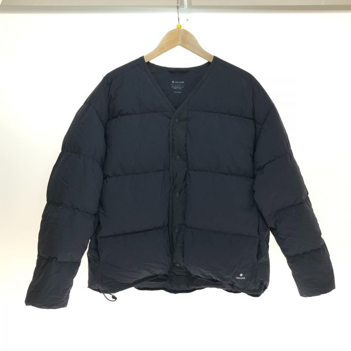 peak スノーピーク ネイビー ダウンジャケット ノーカラー 美品】Snow peak別注 ノーカラーダウンジャケット サイズL