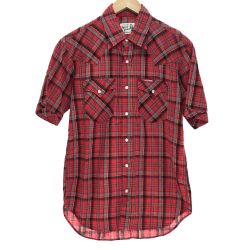 □□ Hysteric Glamour ヒステリックグラマー ウエスタンシャツ 半袖 Mサイズ 02192AH06 レッド/チェック Bランク