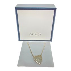 □□ GUCCI グッチ ネックレス ペンダント ハートプレート 223512 J8400 8106 Bランク