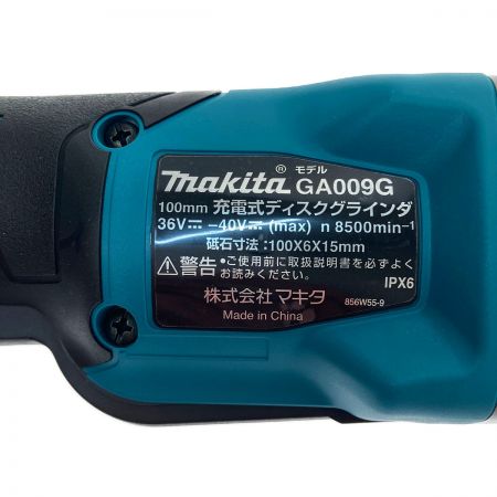  MAKITA マキタ 100mm 充電式ディスクグラインダ40Vmax GA009GRDX