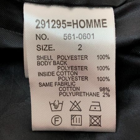  291295=HOMME ニキューイチニーキューコーオム キルティングデニムベスト SIZE 2 561-0601 ネイビー