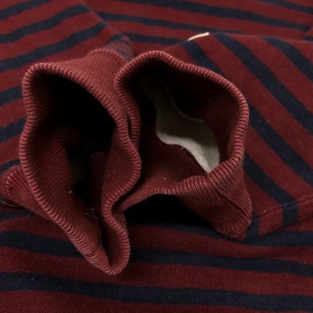  FAT エフエーティ スウェット HORIZONAL SKINNY(L) ダメージ有 ボーダー F31920-SW04-AB ワインレッド×ネイビー