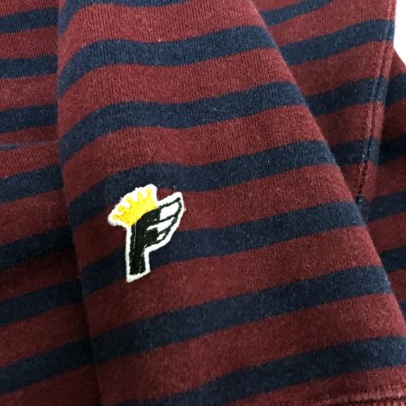  FAT エフエーティ スウェット HORIZONAL SKINNY(L) ダメージ有 ボーダー F31920-SW04-AB ワインレッド×ネイビー