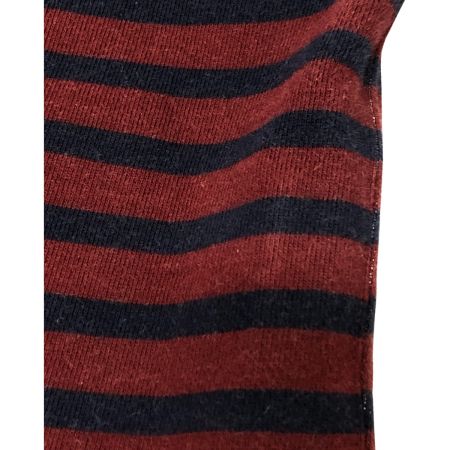  FAT エフエーティ スウェット HORIZONAL SKINNY(L) ダメージ有 ボーダー F31920-SW04-AB ワインレッド×ネイビー