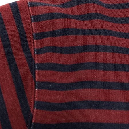  FAT エフエーティ スウェット HORIZONAL SKINNY(L) ダメージ有 ボーダー F31920-SW04-AB ワインレッド×ネイビー