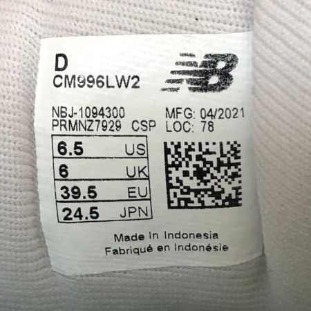  NEW BALANCE ニュー・バランス ローカットスニーカー 24.5cm CM996LW2 ピンク