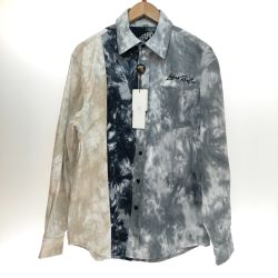 □□ LEFLAH 長袖シャツ Mサイズ LF-LSH22-02 グレー/ベージュ/ネイビー Aランク