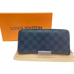 □□ LOUIS VUITTON ルイヴィトン ジッピーウォレット・ヴェルティカル N63095 ダミエ・グラフィット Bランク