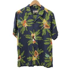 □□ Patagonia パタゴニア メンズ衣料 シャツ パタロハアロハシャツ  SIZE M ハイビスカス柄  387389 ブルー Aランク