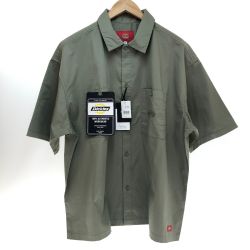 □□ Dickies ディッキーズ 半袖シャツ Mサイズ 2278-1090 オリーブ Aランク