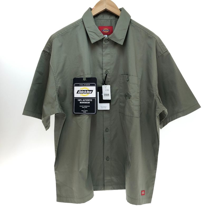 中古】 Dickies ディッキーズ 半袖シャツ Mサイズ 2278-1090 オリーブ